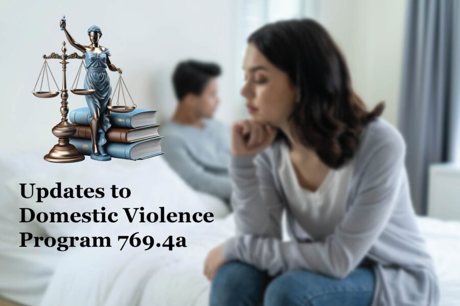 Updates to Domestic Violence Program 769.4a