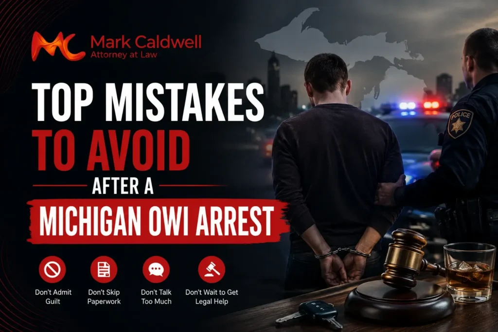 Top mistakes to avoid after a Michigan OWI arrest with experienced Michigan OWI defense attorney